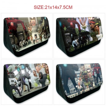 Sskibidi toilet game triangle pen bag pencil case