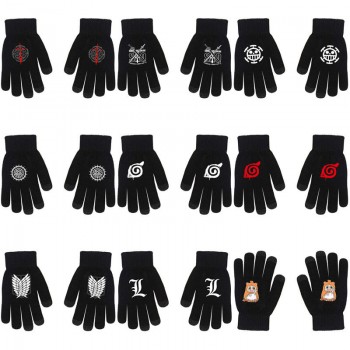 Naruto One Piece Death Note Miku Attack on Titan cotton gloves