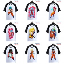 Dragon Ball anime raglan sleeve cotton t-shirt t shirts