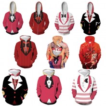 Hazbin Hotel anime 3D printing hoodie sweater clot...