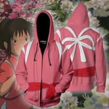 Spirited Away anime 3D printing hoodie sweater cloth zipper