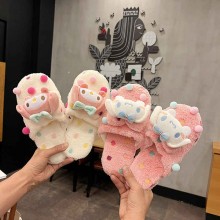 Sanrio Melody kitty Cinnamoroll Kuromi anime plush shoes slippers