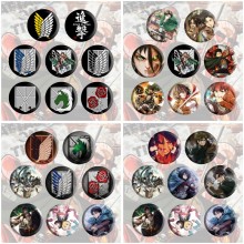 58MM Attack on Titan anime brooch pins set(8pcs a set)