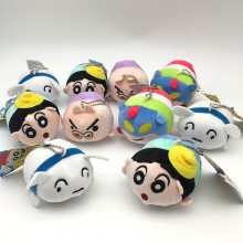 3.2inches Crayon Shin-chan anime plush dolls set(10pcs a set)