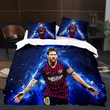 Lionel Messi Cristiano Ronaldo sheet quilt cover+p...