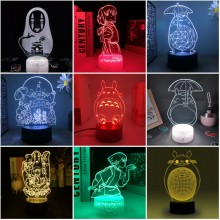 Spirited Away Totoro Anime Acrylic Figure 3D Lamp ...