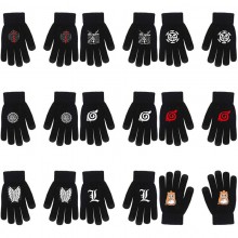 Naruto One Piece Death Note Miku Attack on Titan cotton gloves