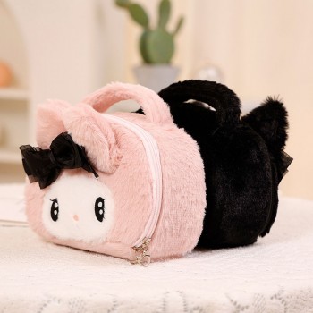 Melody Kuromi anime plush cosmetic bag