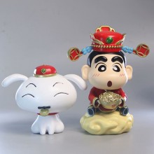 Crayon Shin-chan God Wealth anime figures set(2pcs a set)