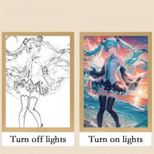 Hatsune Miku anime Led Photo Frame Lamp Painting Night Lights