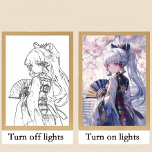 Genshin Impact game Led Photo Frame Lamp Painting Night Lights