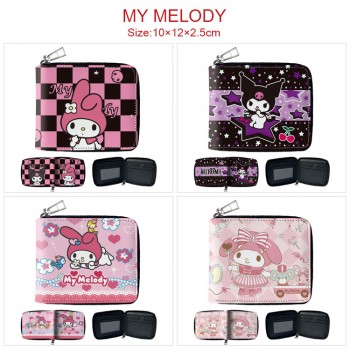 Melody Kuromi anime zipper wallet purse