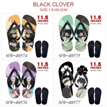 Black Clover anime flip flops shoes slippers a pai...