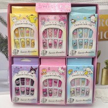 Sanrio Melody kitty Cinnamoroll Kuromi fingernails fake nails(18sets)