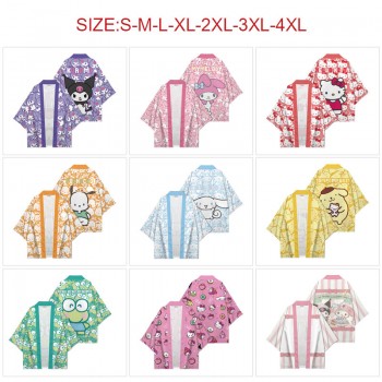 Sanrio Melody kitty Cinnamoroll Kuromi Pochacco anime kimono cloak mantle