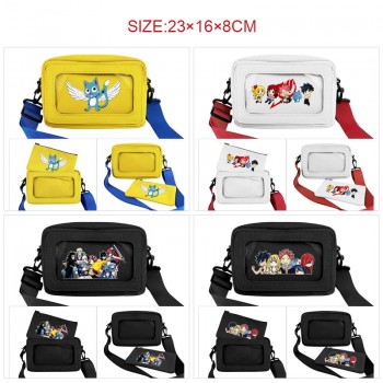Fairy Tail anime pvc transparent packs satchel shoulder bags