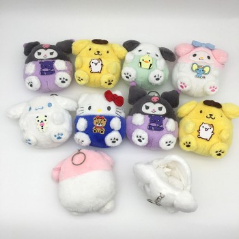 Melody Cinnamoroll Kuromi anime plush wallets coin purse set(10pcs a set)