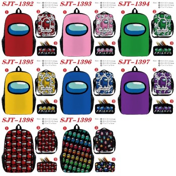 Among Us nylon backpack bag shoulder pencil case