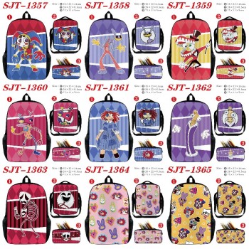 The Amazing Digital Circus nylon backpack bag shoulder pencil case