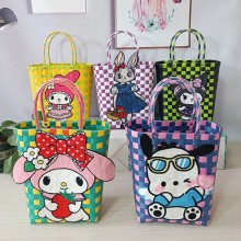 Hello kitty Kuromi anime woven handbag shoulder bag