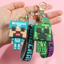 Minecraft game figure doll key chains