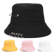 Star pin bucket hat fisherman hat cap