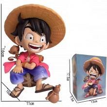 One Piece Monkey D Luffy sitting anime figure