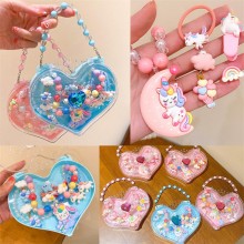 Unicorn anime necklace bracelet hairpins a set