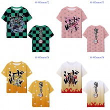 Demon Slayer anime milk silk fabric t-shirt t shirts