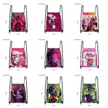 Hazbin Hotel anime drawstring backpack bag