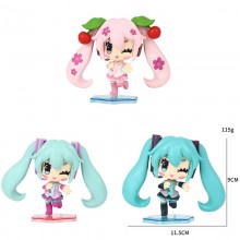 Hatsune Miku anime figures set(3pcs a set)(OPP bag)