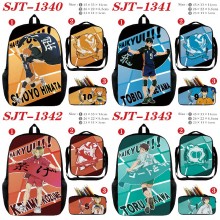 Haikyuu anime nylon backpack bag shoulder pencil case