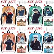 Jujutsu Kaisen anime nylon backpack bag shoulder pencil case