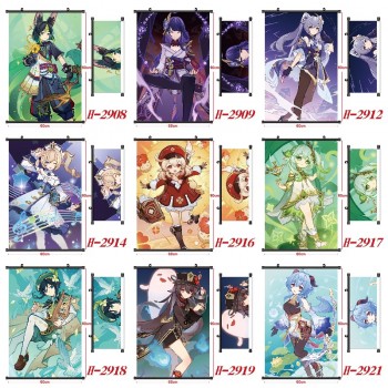 Genshin Impact game wall scroll wallscrolls 60*90CM