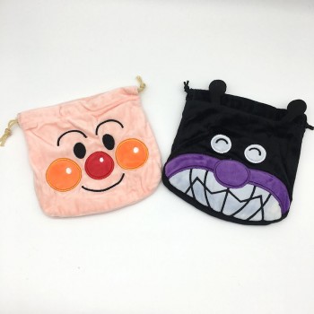 Anpanman plush drawstring bag 16*17CM