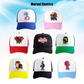 Super Hero Iron Spider Super Man Batman mesh baseball caps sun hat