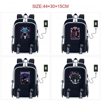 Solo Leveling anime USB charging laptop backpack school bag