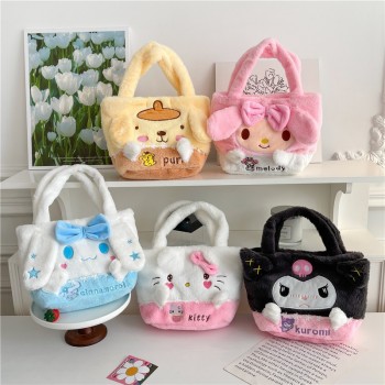 Sanrio Melody kitty Cinnamoroll Kuromi anime plush handbags