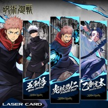 Jujutsu Kaisen anime laser gliter two-sided bookmarks cards 21*7cm