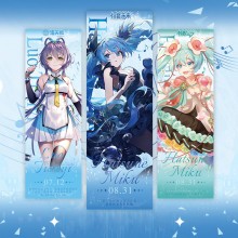 Hatsune Miku anime laser gliter two-sided bookmarks cards 21*7cm