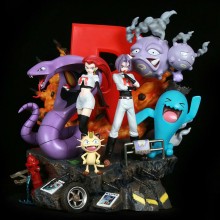Pokemon Rocket Team anime big figures set(lightable)