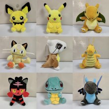 8inches Pokemon Pikachu Dragonite Squirtle Meowth Mewtwo plush doll