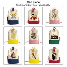 One Piece anime canvas backpack bag