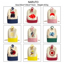 Naruto anime canvas backpack bag