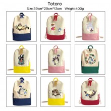 Totoro anime canvas backpack bag