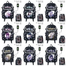 Honkai Star Rail game USB charging laptop backpack...