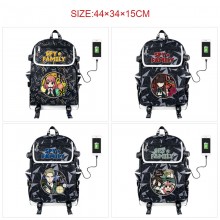 SPY x FAMILY anime USB charging laptop backpack sc...