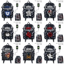 Berserk anime USB charging laptop backpack school bags