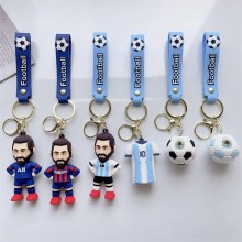 Football Messi figure doll key chains