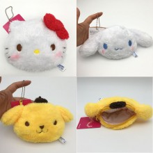 Sanrio kitty Cinnamoroll Kuromi anime plush wallet coin purse 12*19CM